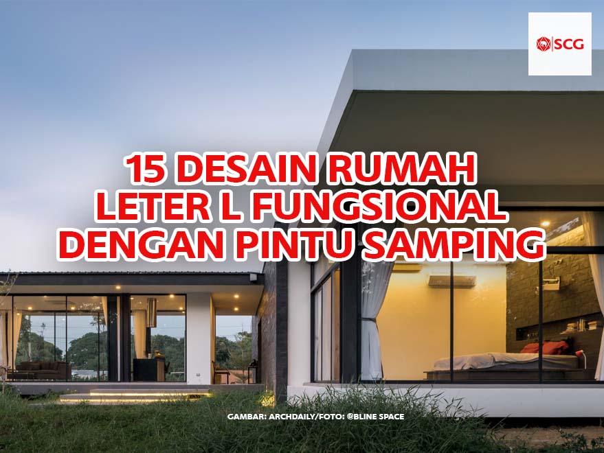 15 Desain Rumah Leter L Fungsional dengan Pintu Samping